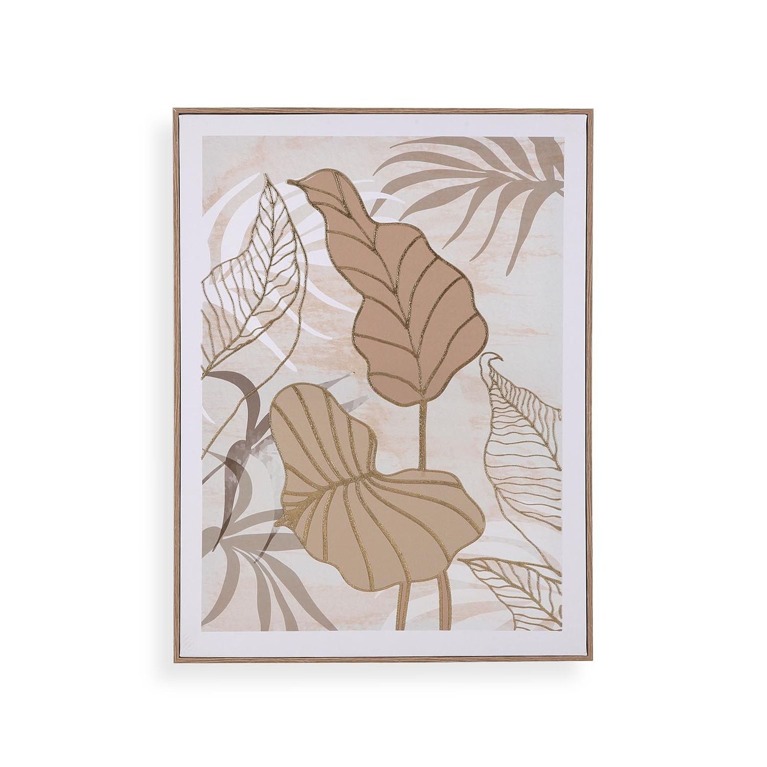 LIENZO HOJAS TROPICALES 45 X 60