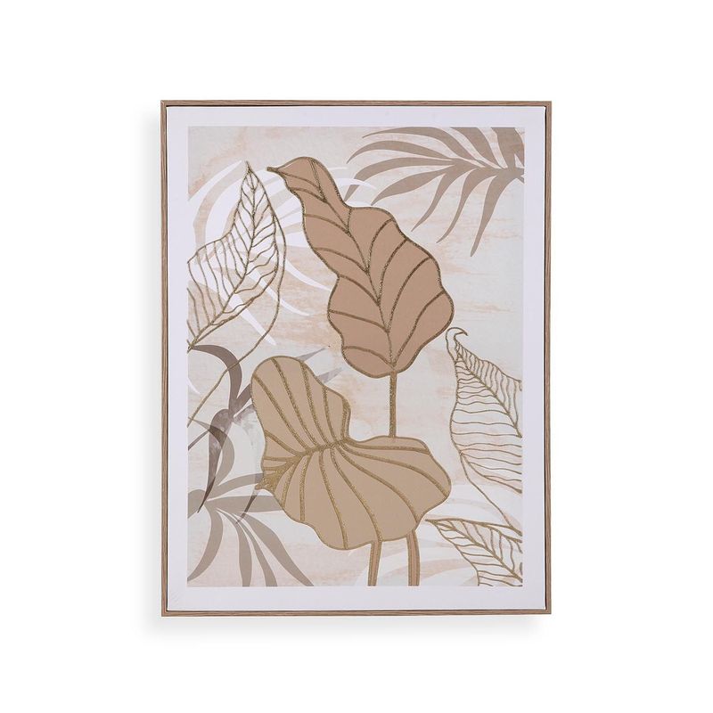LIENZO HOJAS TROPICALES 45 X 60