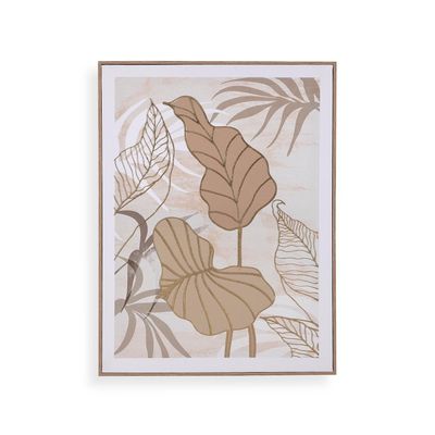 LIENZO HOJAS TROPICALES 45 X 60