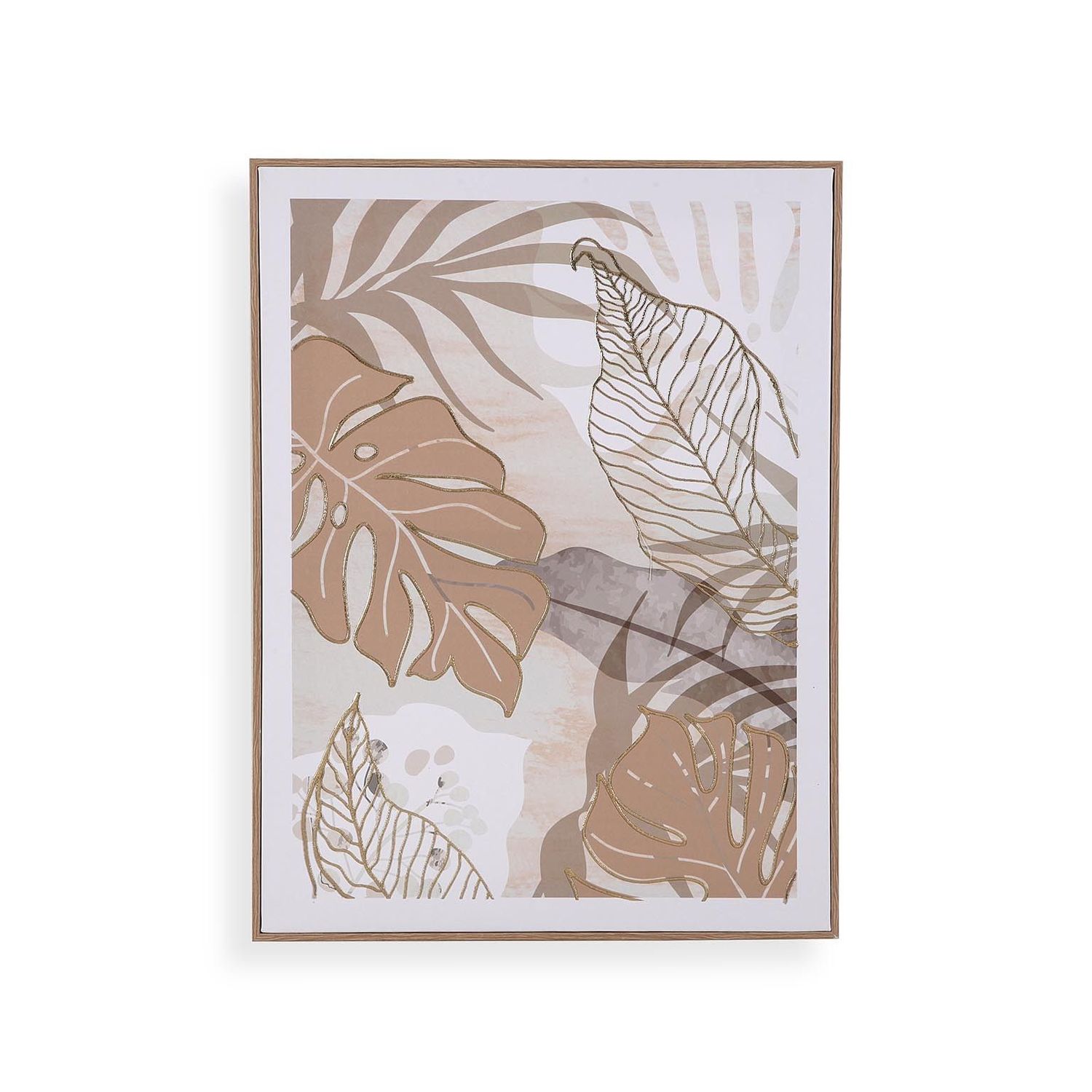 LIENZO HOJAS TROPICALES 45 X 60