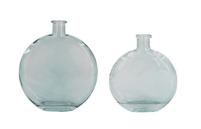 SET DE 2 JARRONES CRISTAL AZUL