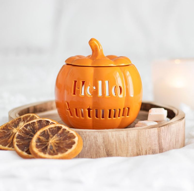 QUEMADOR DE ACEITE CON FORMA DE CALABAZA