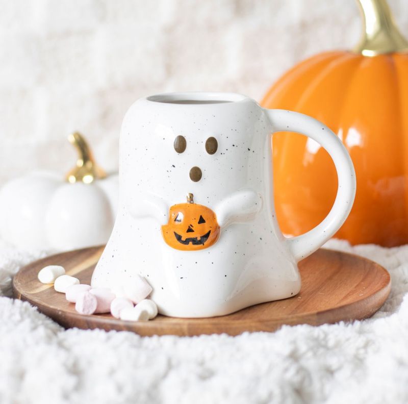 TAZA FANTASMA CON CALABAZA