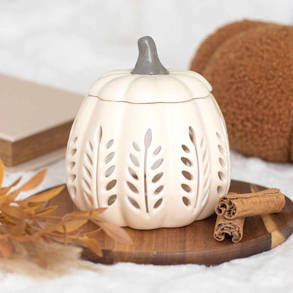 QUEMADOR EN FORMA DE CALABAZA BLANCA