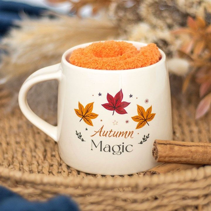 TAZA CON CALCETINES "AUTUMN MAGIC"