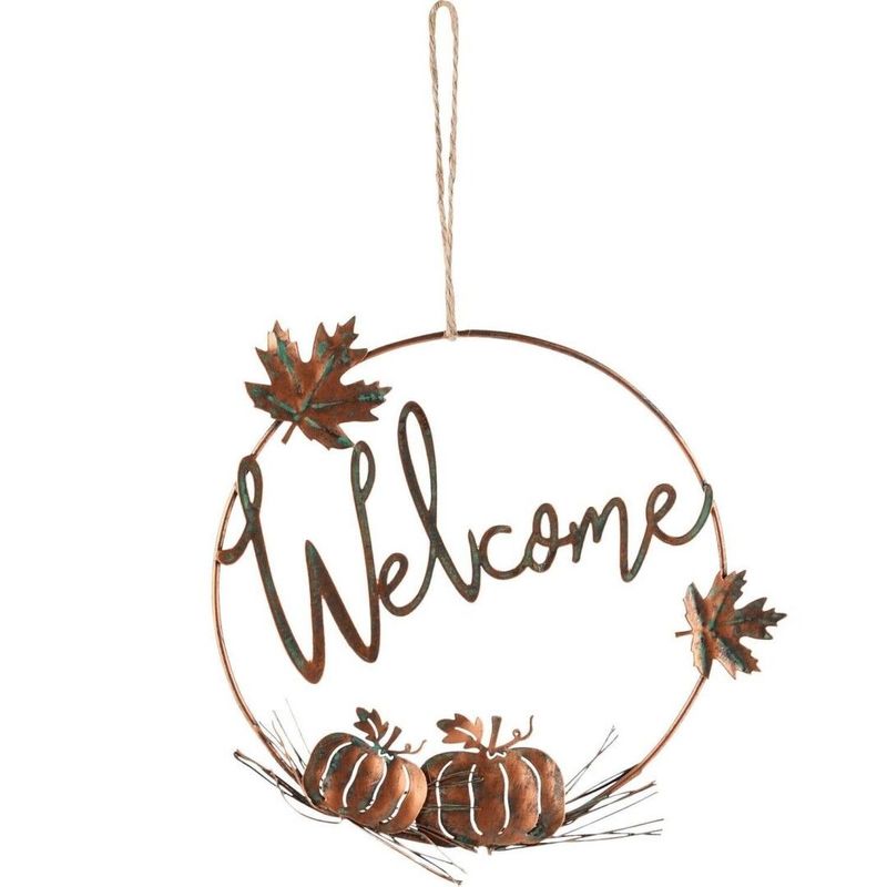 CARTEL METAL COLGANTE OTOÑO WELCOME