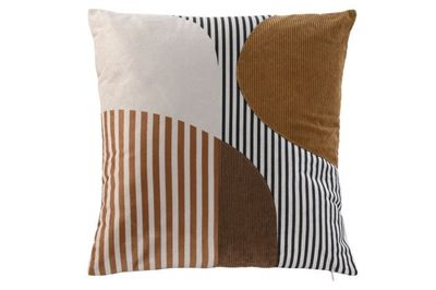 COJIN TERCIOPELO PATCHWORK BEIGE