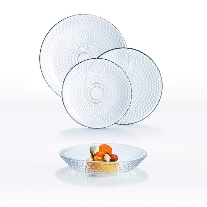 VAJILLA 18 PCS PAMPILLE  CLEAR