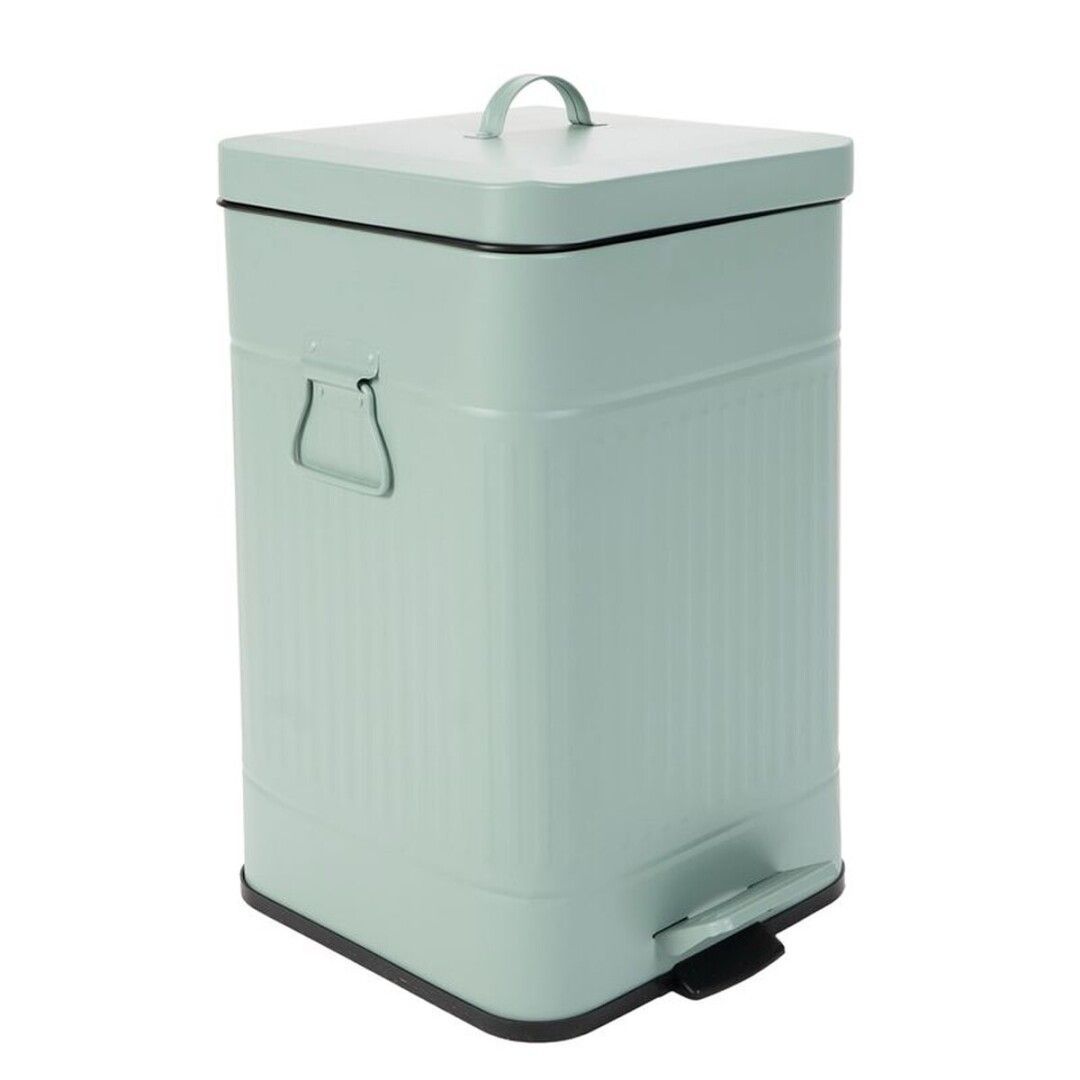 PAPELERA METAL VERDE MINT CUADRADA