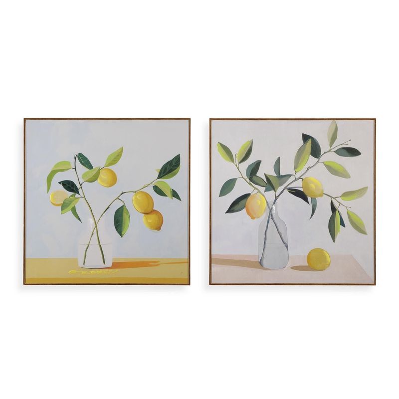 SET DE DOS CUADROS LIMONES 40 X 40 SET DE DOS CUADROS LIMONES 40 X 40