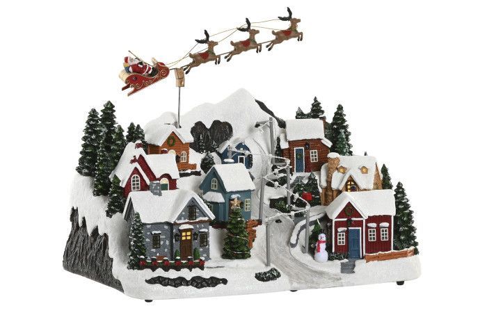 CIUDAD POBLADO NAVIDEÑO CON PAPA NOEL Y RENOS LED