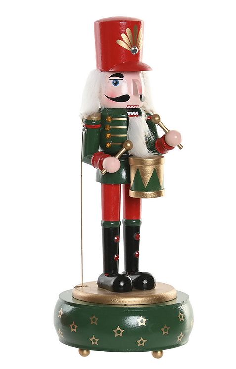 FIGURA MUSICAL CASCANUECES VERDE 30CM
