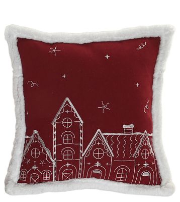 FUNDA COJIN ROJO  CASITAS