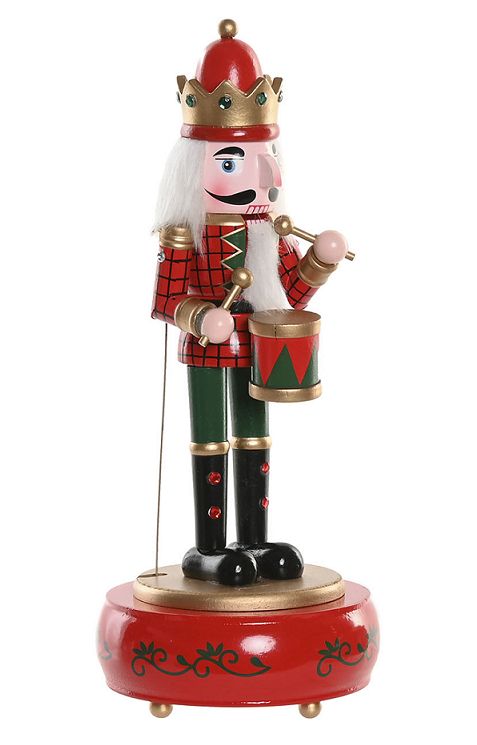 FIGURA MUSICAL CASCANUECES ROJO 30CM