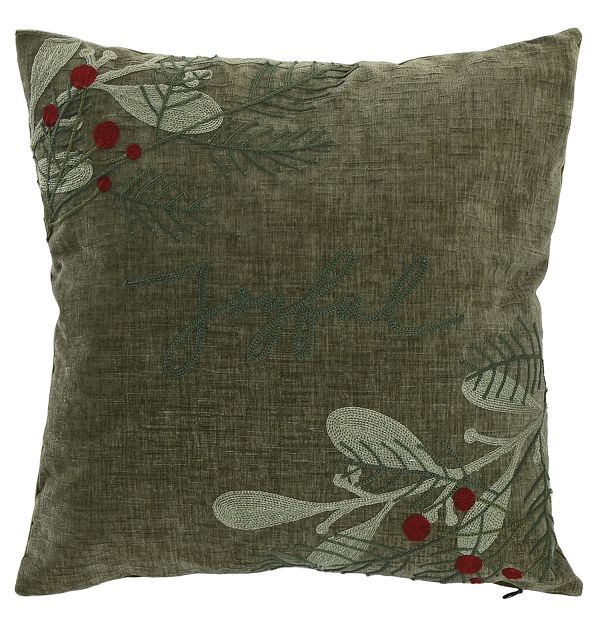 FUNDA COJIN CHENILLA VERDE