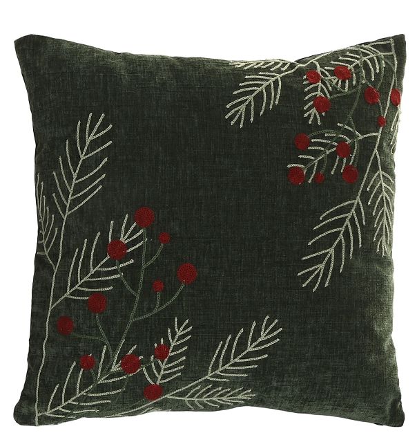 FUNDA COJIN CHENILLA VERDE