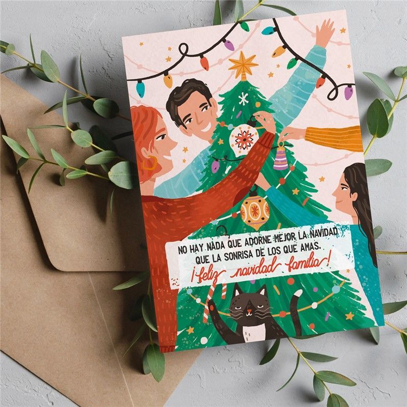 POSTAL FELIZ NAVIDAD FAMILIAR POSTAL FELIZ NAVIDAD FAMILIAR