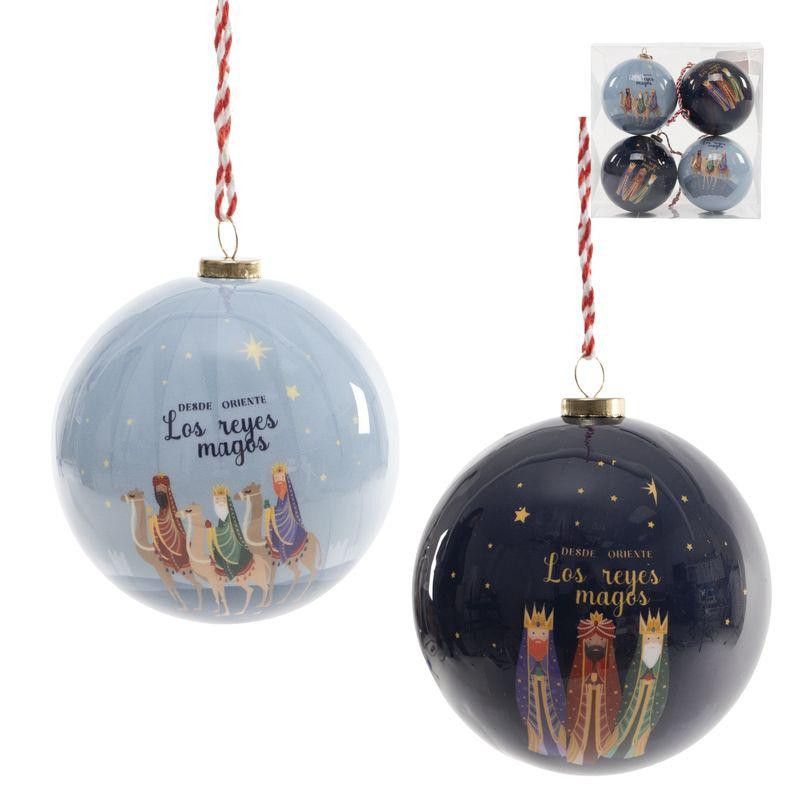 JUEGO  DE 4 BOLAS REYES MAGOS