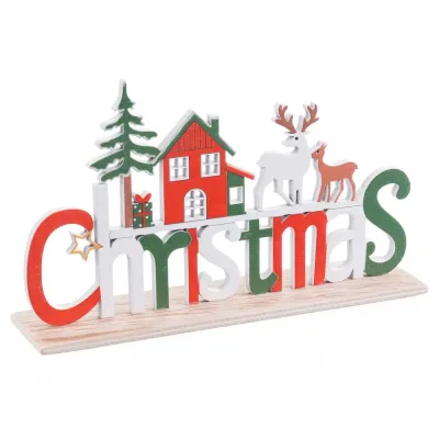 LETRERO X'MAS MADERA