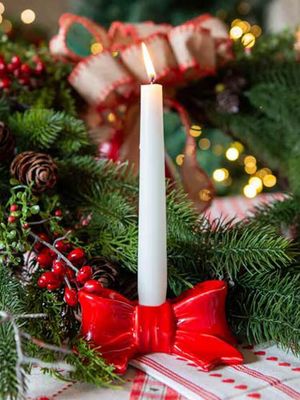 PORTAVELAS LAZO ROJO