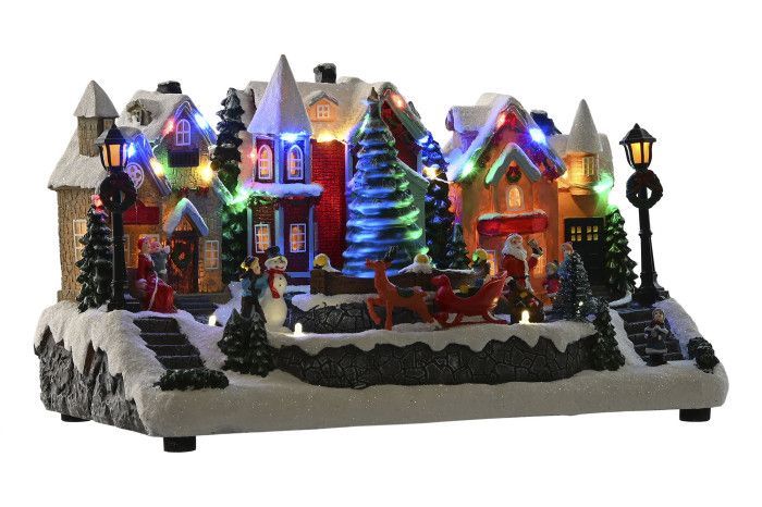 CIUDAD LED RESINA MOVIMIENTO MUSICAL