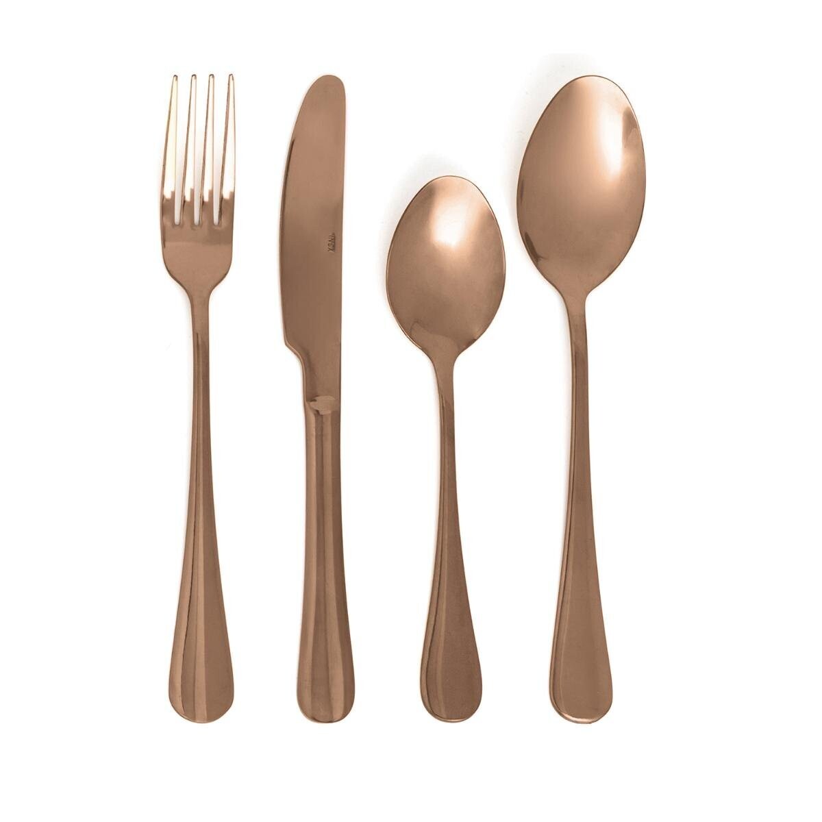 SET DE 24 CUBIERTOS COBRE