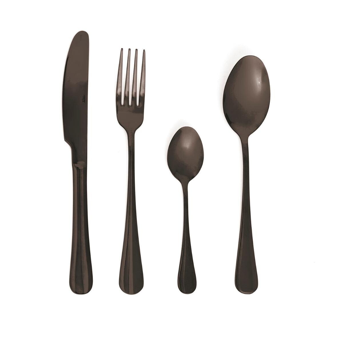 CUBERTERIA NEGRA SET 24