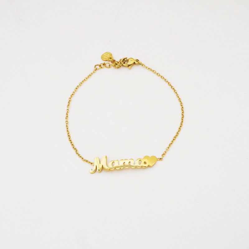 PULSERA MAMA CORAZON DORADA