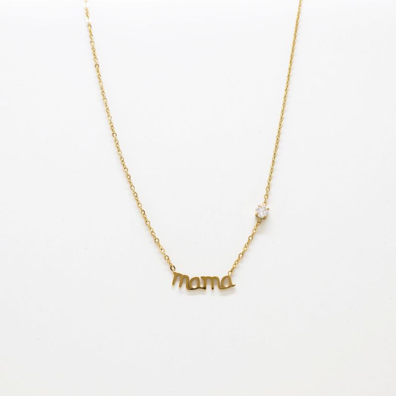 COLLAR MAMA DORADO CON CIRCONITA