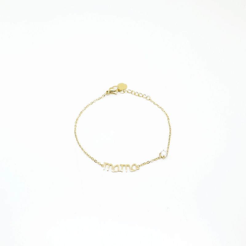 PULSERA MAMA CON CIRCONITA DORADO
