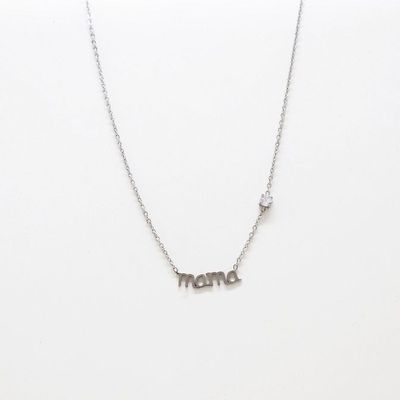 COLLAR MAMA PLATEADO CON CIRCONITA COLLAR MAMA PLATEADO CON CIRCONITA