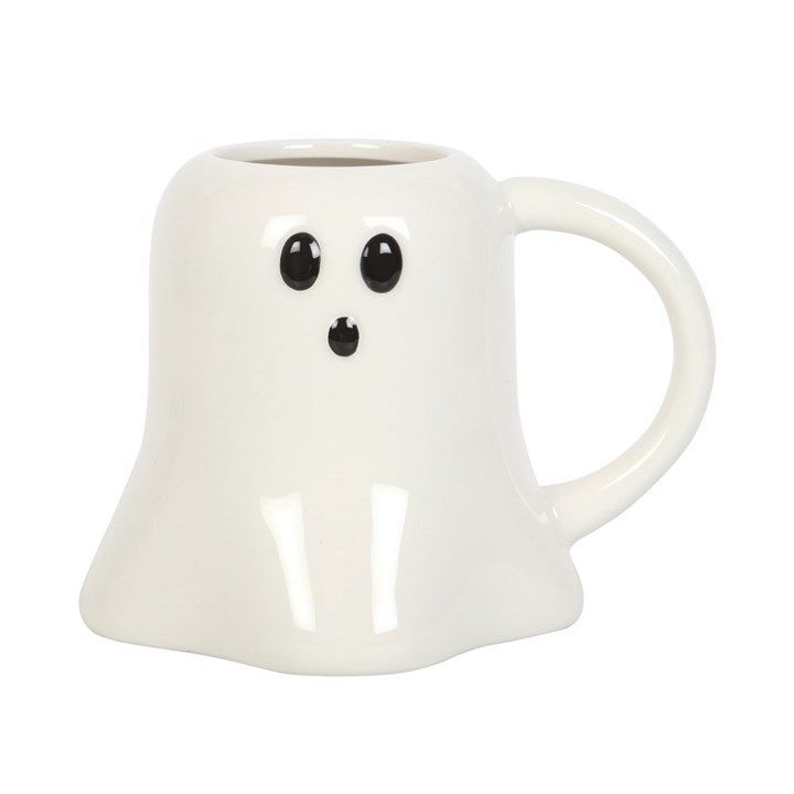 TAZA DE CERÁMICA CON FORMA DE FANTASMA HEY BOO TAZA DE CERÁMICA CON FORMA DE FANTASMA HEY BOO