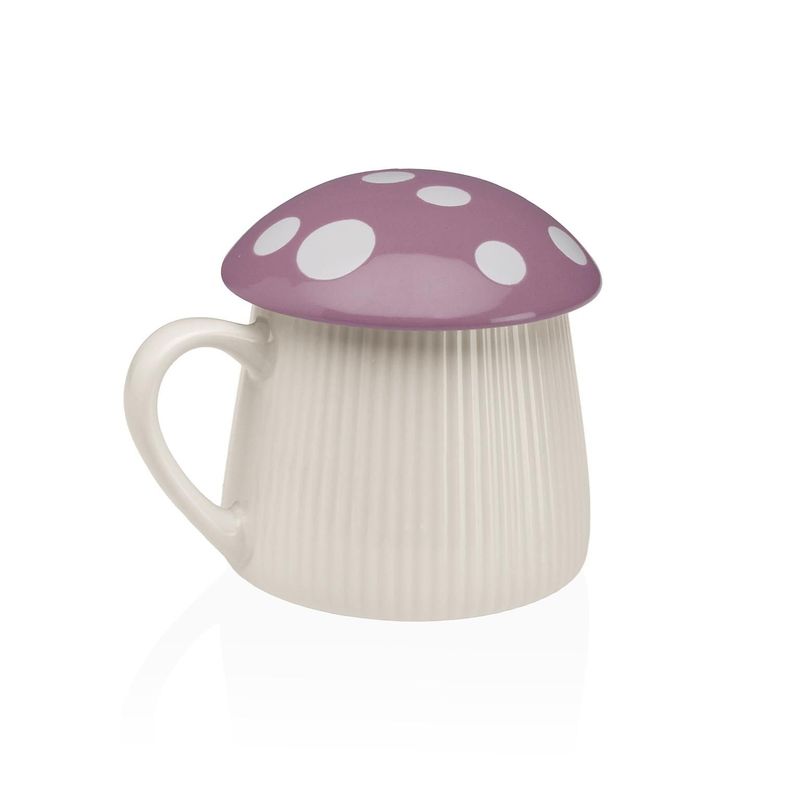 TAZA CON TAPA SETA ROSA TAZA CON TAPA SETA ROSA