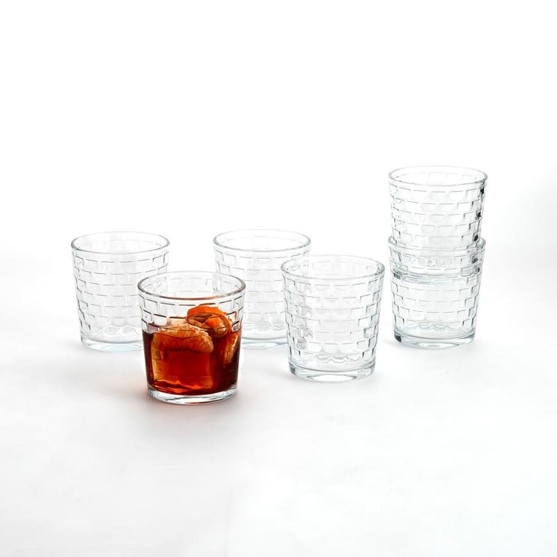 SET DE 6 VASOS BAJOS VIDRIO