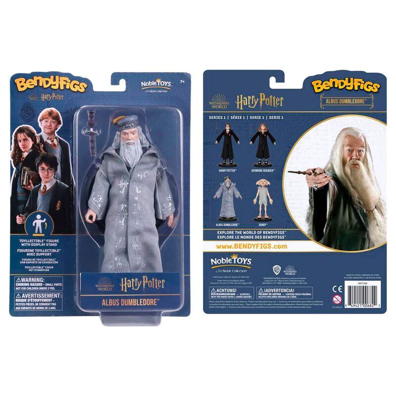 FIGURA MALEABLE BENDYFIGS DUMBLEDORE CON VARITA HARRY  POTTER 19CM