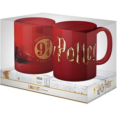 SET 2 TAZAS LOGO HOGWARTS HARRY POTTER