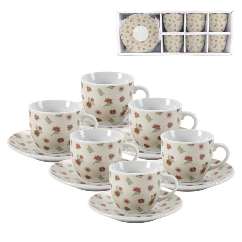 JUEGO CAFE 6X80ML FLORES