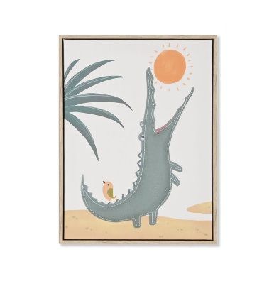 CUADRO LIENZO POLIESTER  ANIMAL 3D COCODRILO