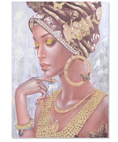 CUADRO LIENZO MDF 70X3X100 AFRICANA