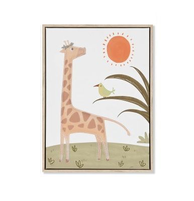 CUADRO LIENZO POLIESTER  ANIMAL 3D JIRAFA