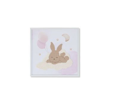 CUADRO LIENZO ANIMAL CONEJO NUBE 3D