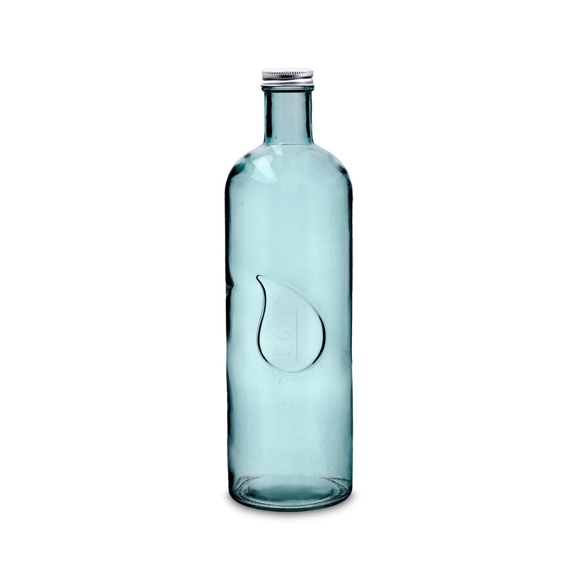 BOTELLA MESA VIDRIO CON TAPÓN