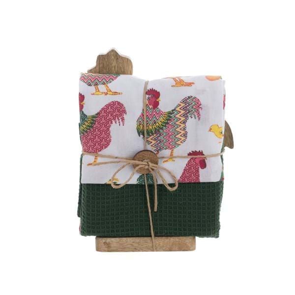 2 PAÑOS DE COCINA Y DECO GALLINA