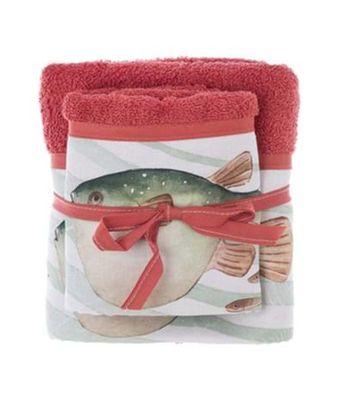 JUEGO DE TOALLAS PEZ TERRACOTA