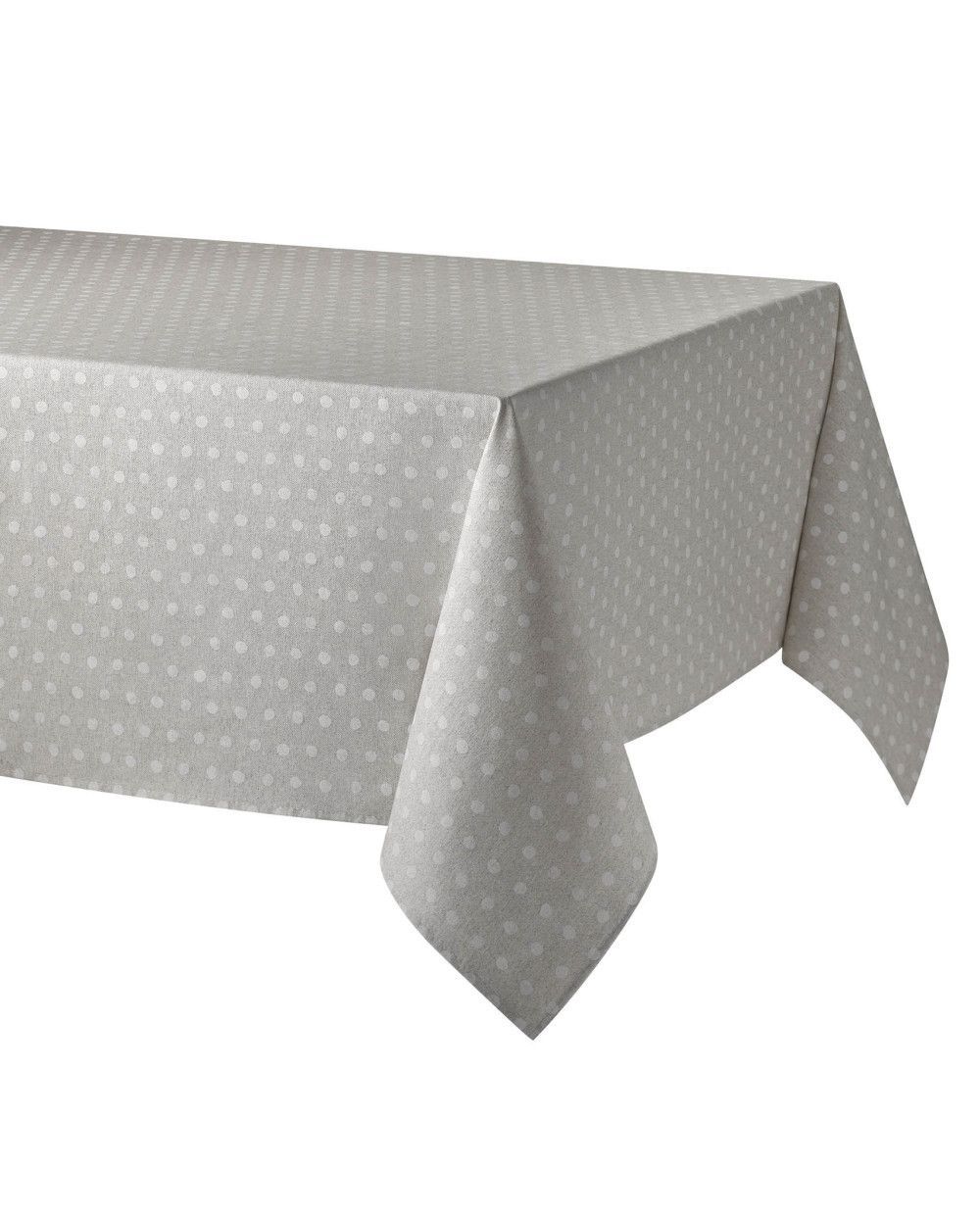 MANTEL ANTIMANCHAS RESINADO TOPOS  REDONDO 150