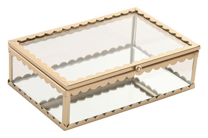 JOYERO CRISTAL METAL DORADO