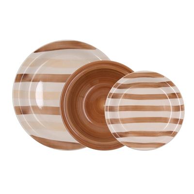 VAJILLA CREMA CRETA 18PZ