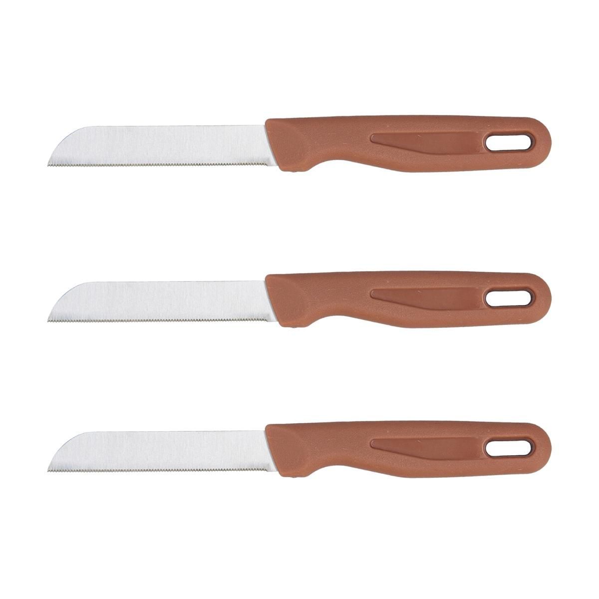 SET 3 CUCHILLOS CRETA MULTIUSOS TERRACOTA