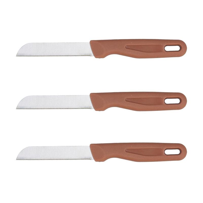 SET 3 CUCHILLOS CRETA MULTIUSOS TERRACOTA