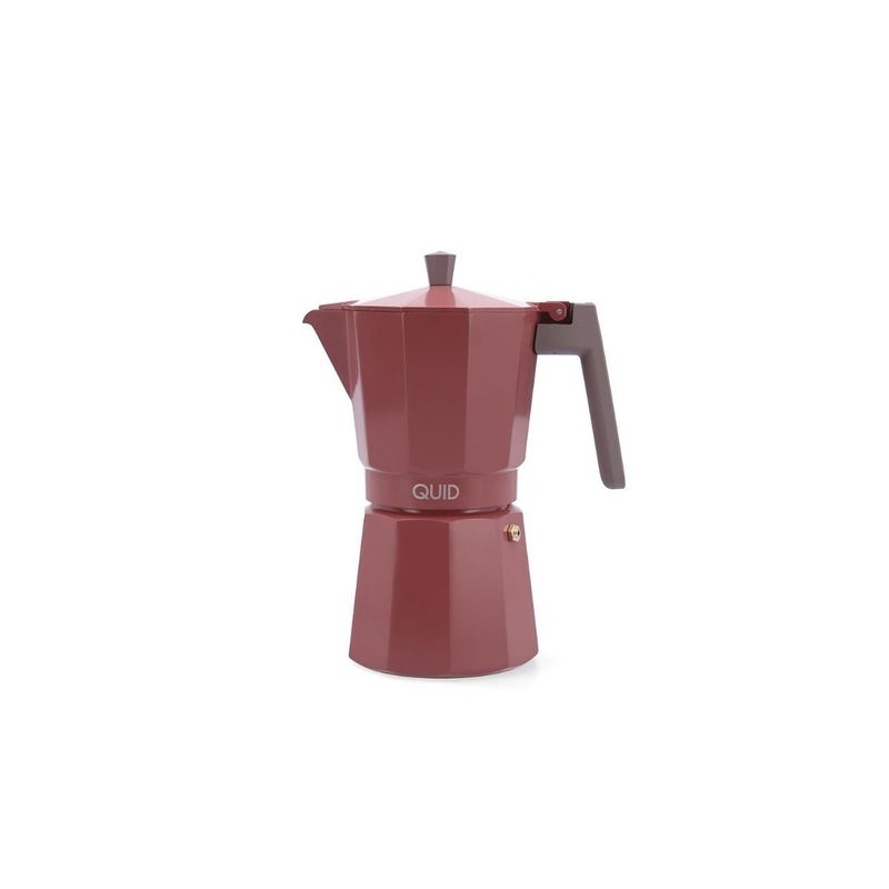 CAFETERA CRETA ALUMINIO FUNDIDO TERRACOTA 3 TAZAS